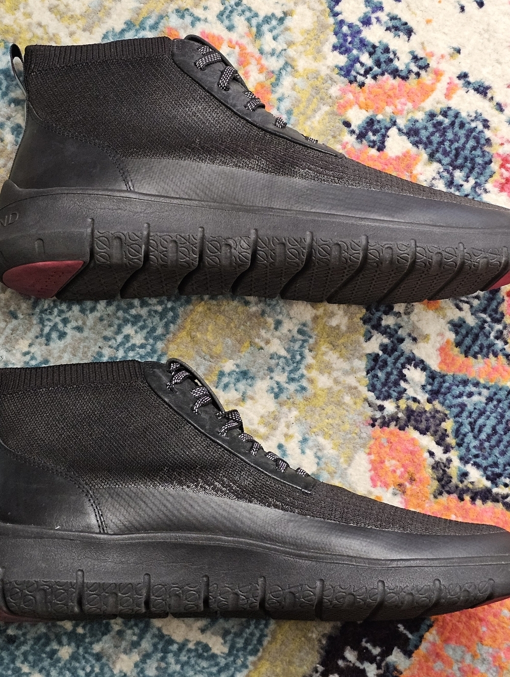 Cole Haan Men's 11.5 Generation ZeroGrand Black Lace-Up High Top Shoes C32419 - Picture 6 of 11